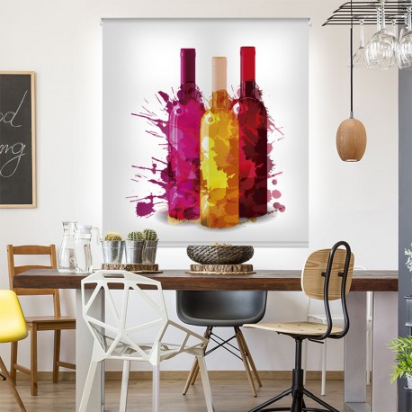 Estor Enrollable Fotográfico Cocina Copas Vino  Copas de vino, Bodegas de  vino, Copas de vino decoradas